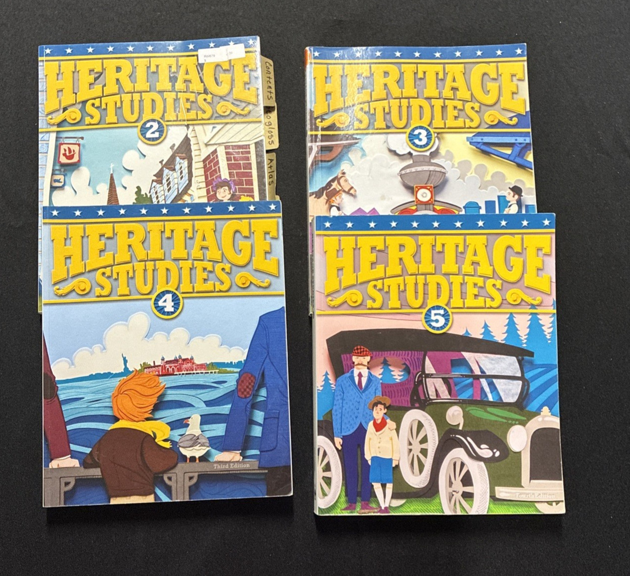 BJU Heritage Studies Set of 4 Books for Grades 2, 3, 4 and 5, Third Editions