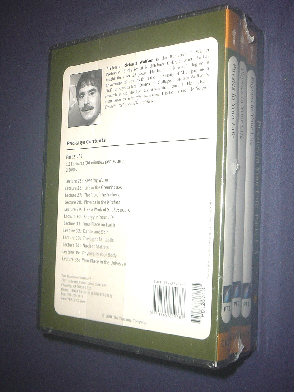 Great Courses DVDs : PHYSICS IN YOUR LIFE new & sealed