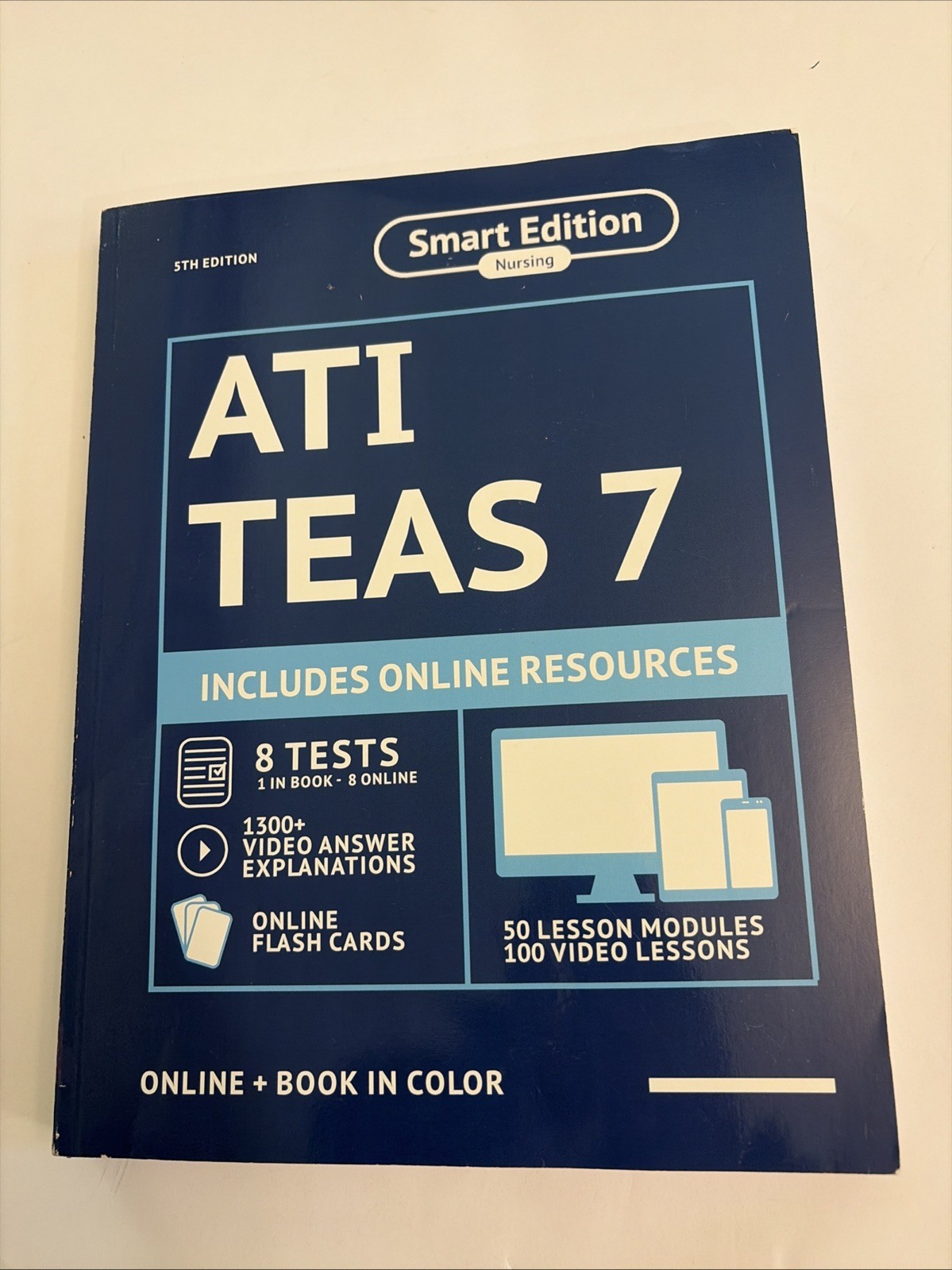ATI TEAS 7 Study Guide Smart Edition 5th Ed Online + Book
