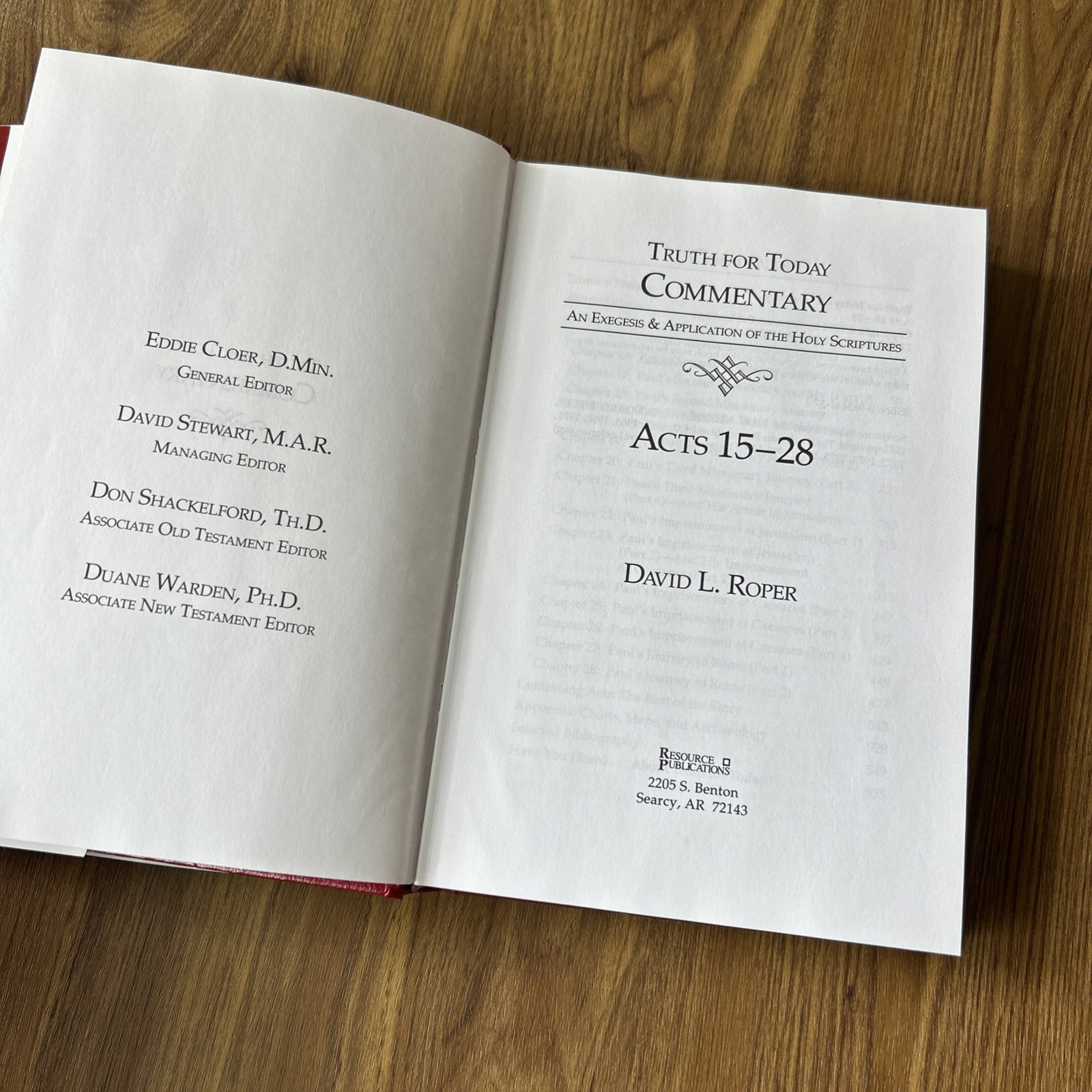 Truth For Today Commentary Acts 1-28 by David L Roper Lot of 2 Volume Set