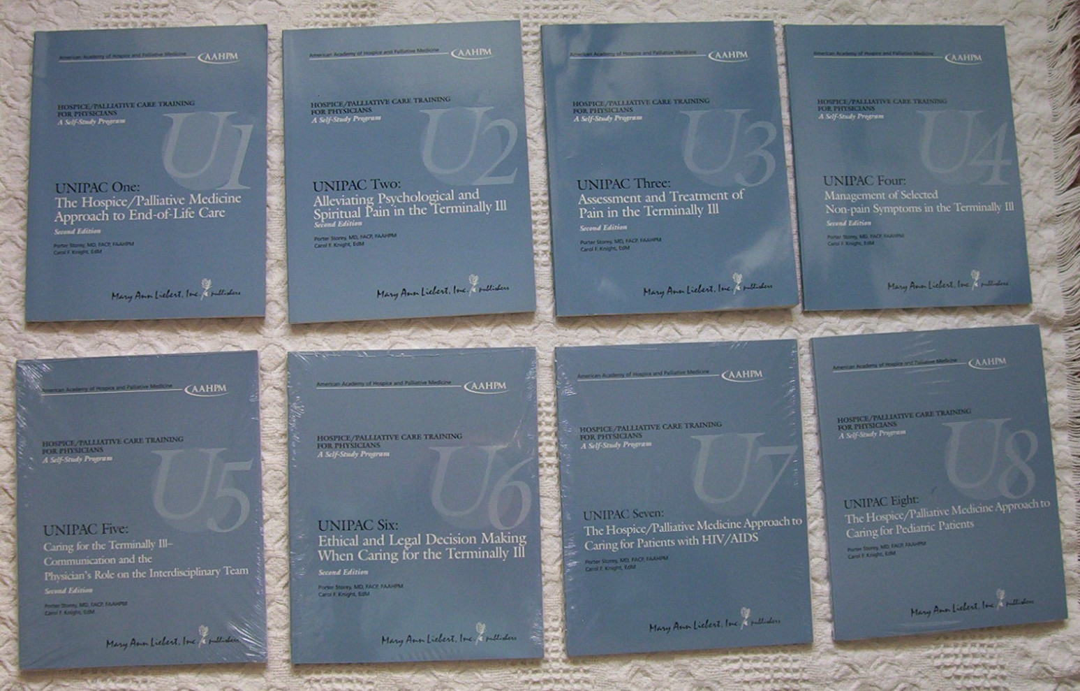 AAHPM Unipac 1-8 Hospice Palliative Medicine training books Physician self-study