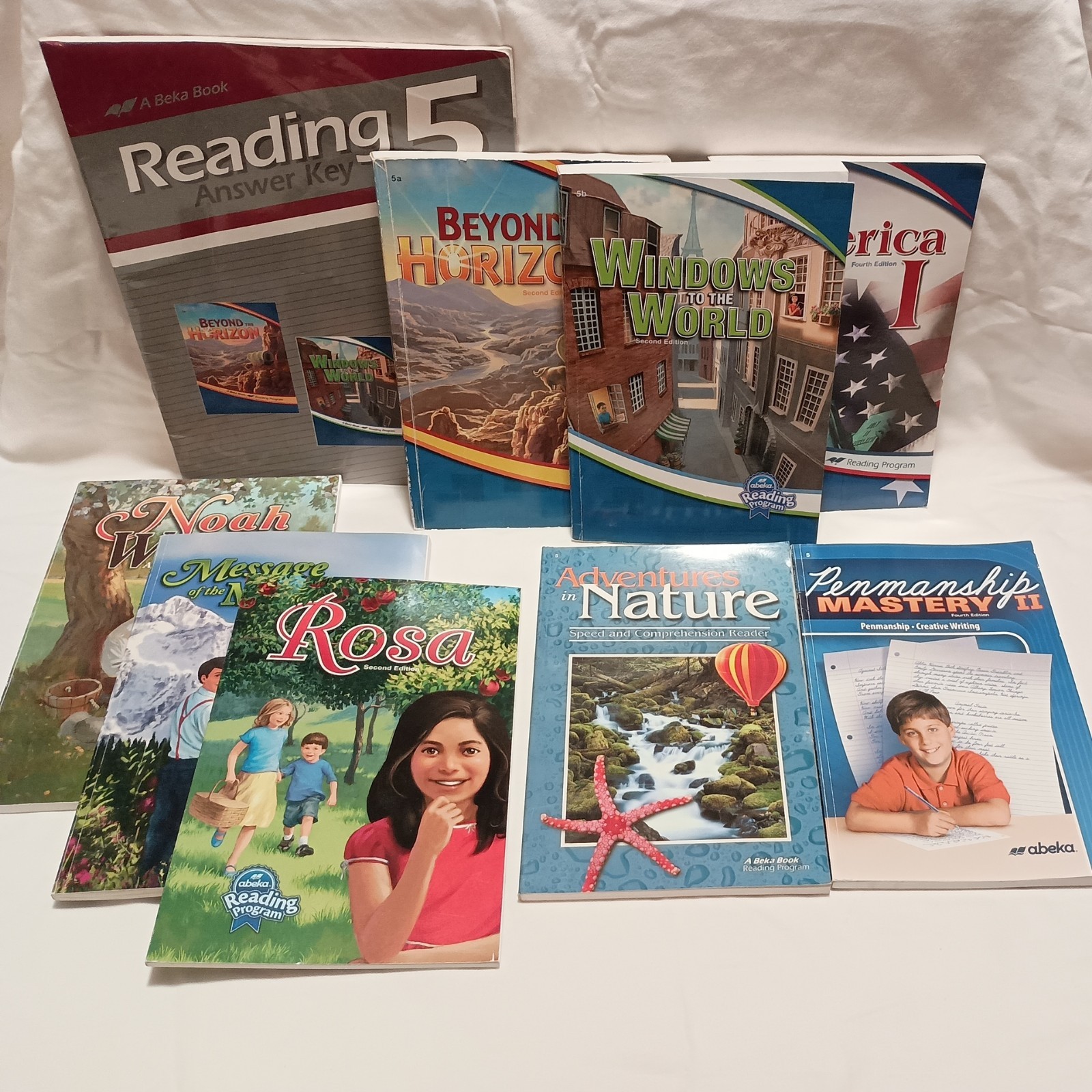 Abeka 5th Grade Reading Program Homeschool Set & Penmanship Mastery II
