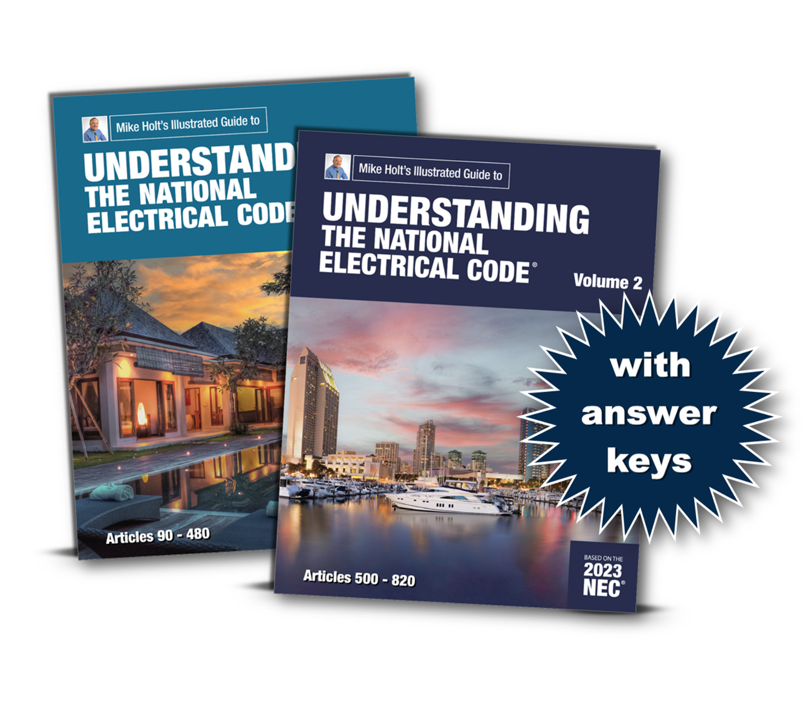 Mike Holt 2023 Understanding the NEC, Volume 1 & 2 Textbook Set w/ Answer Keys