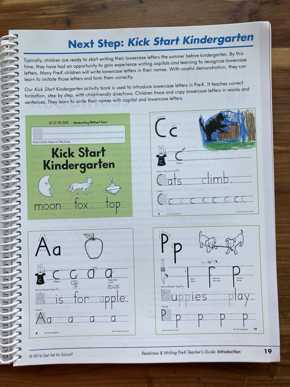 2016 Get Set for School: Readiness & Writing Pre-K Teacher’s Guide Spiral 6th A1