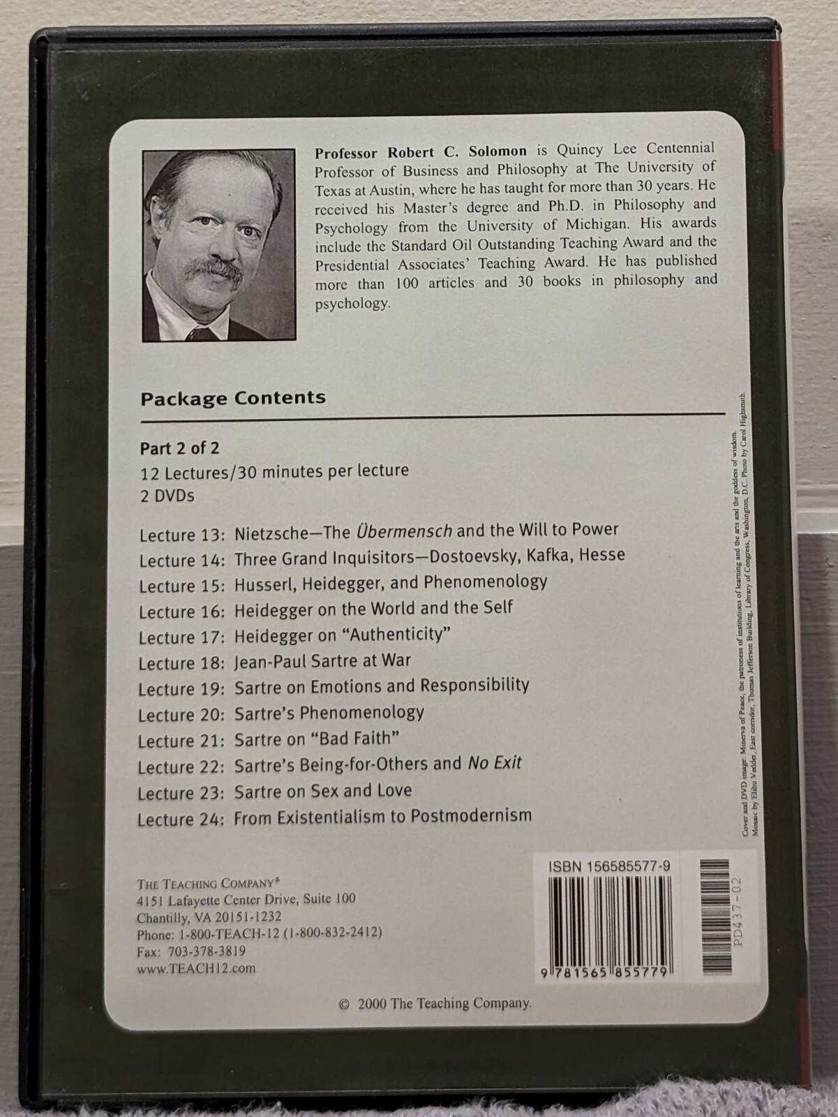No Excuses : Existentialism and the Meaning of Life by Robert Solomon (DVD)