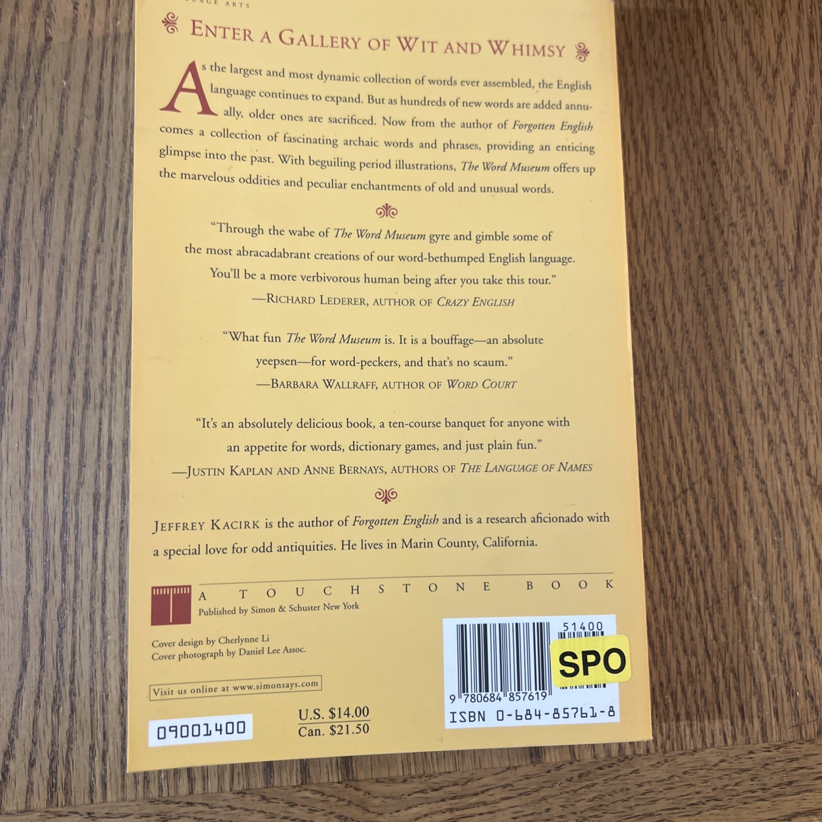 Word Museum : The Most Remarkable English Words Ever Forgotten by Jeffrey Kacirk