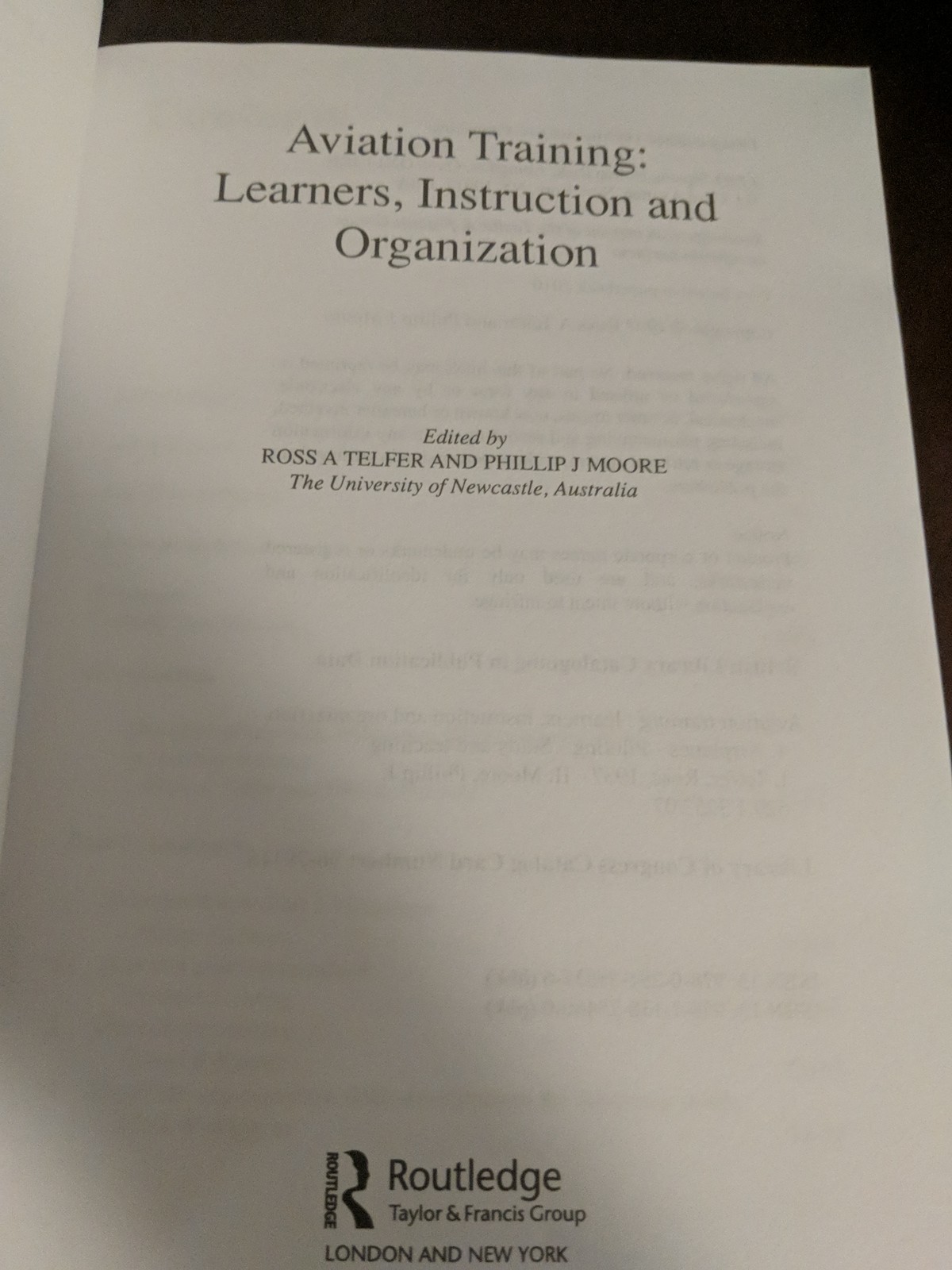 Aviation Training Learners Instruction and Organization