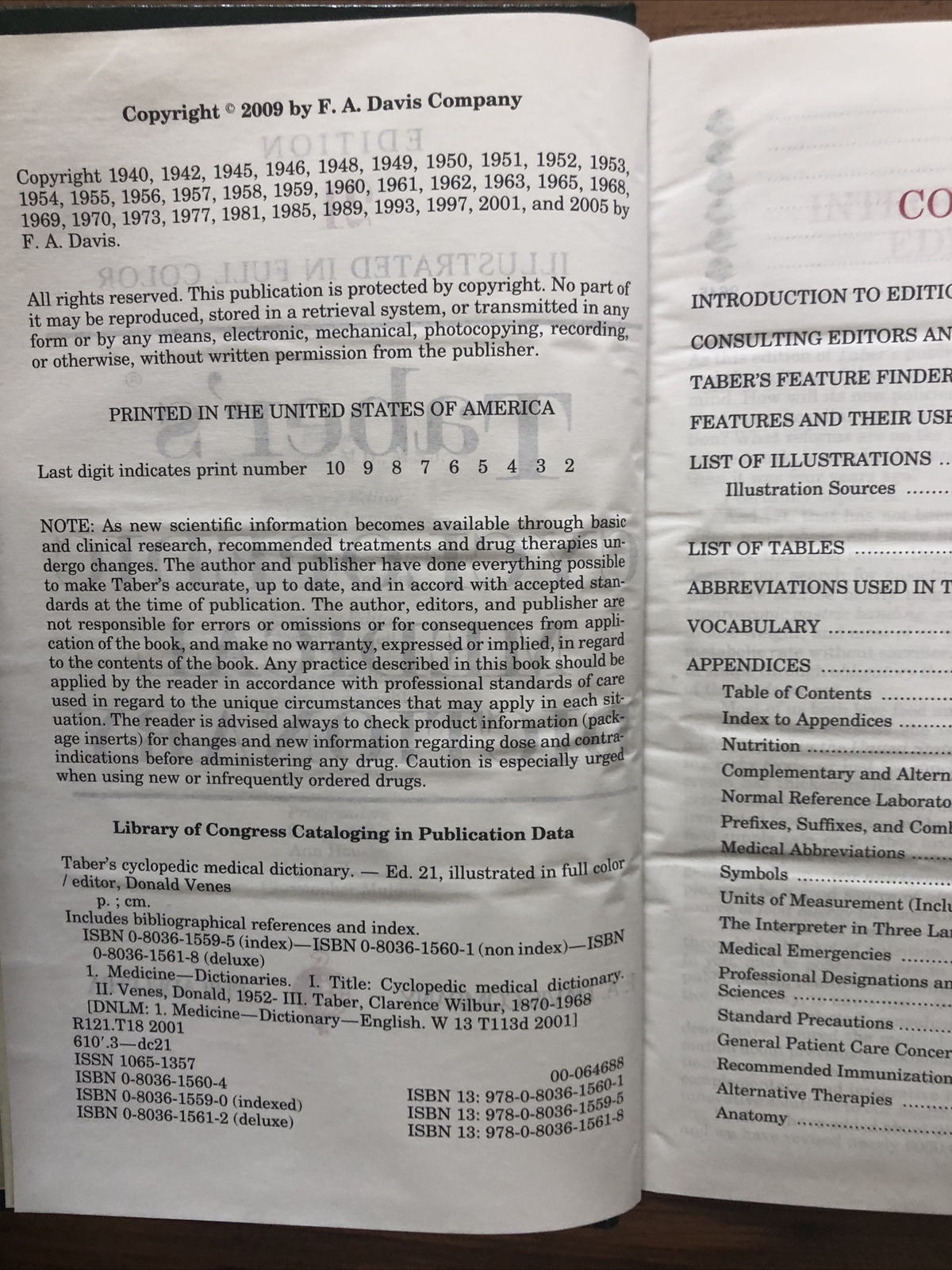 Taber’s Cyclopedic Medical Dictionary, 21st Edition