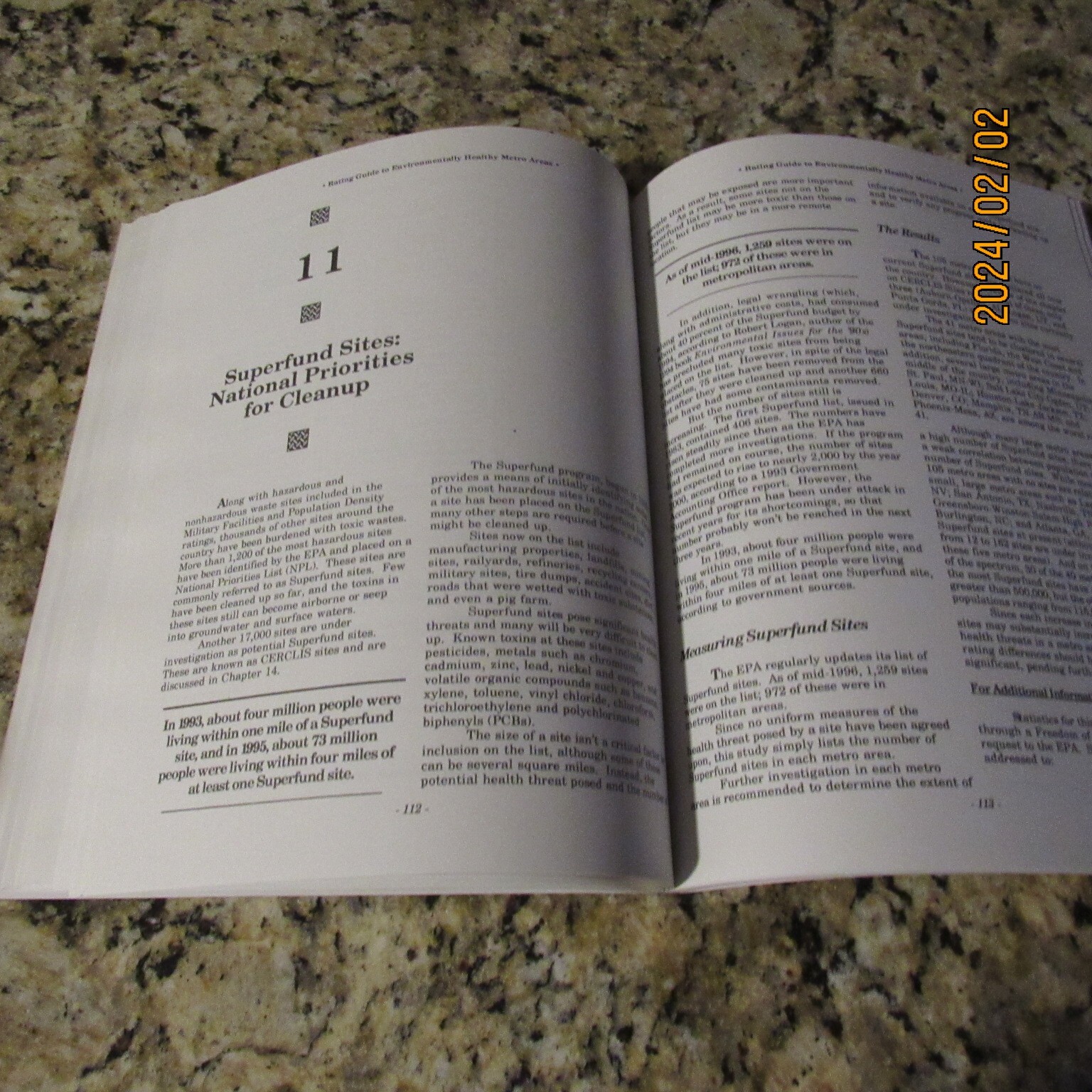 Rating Guide to Environmentally Healthy Metro Areas-Robert Weinhold-PB Book-1997