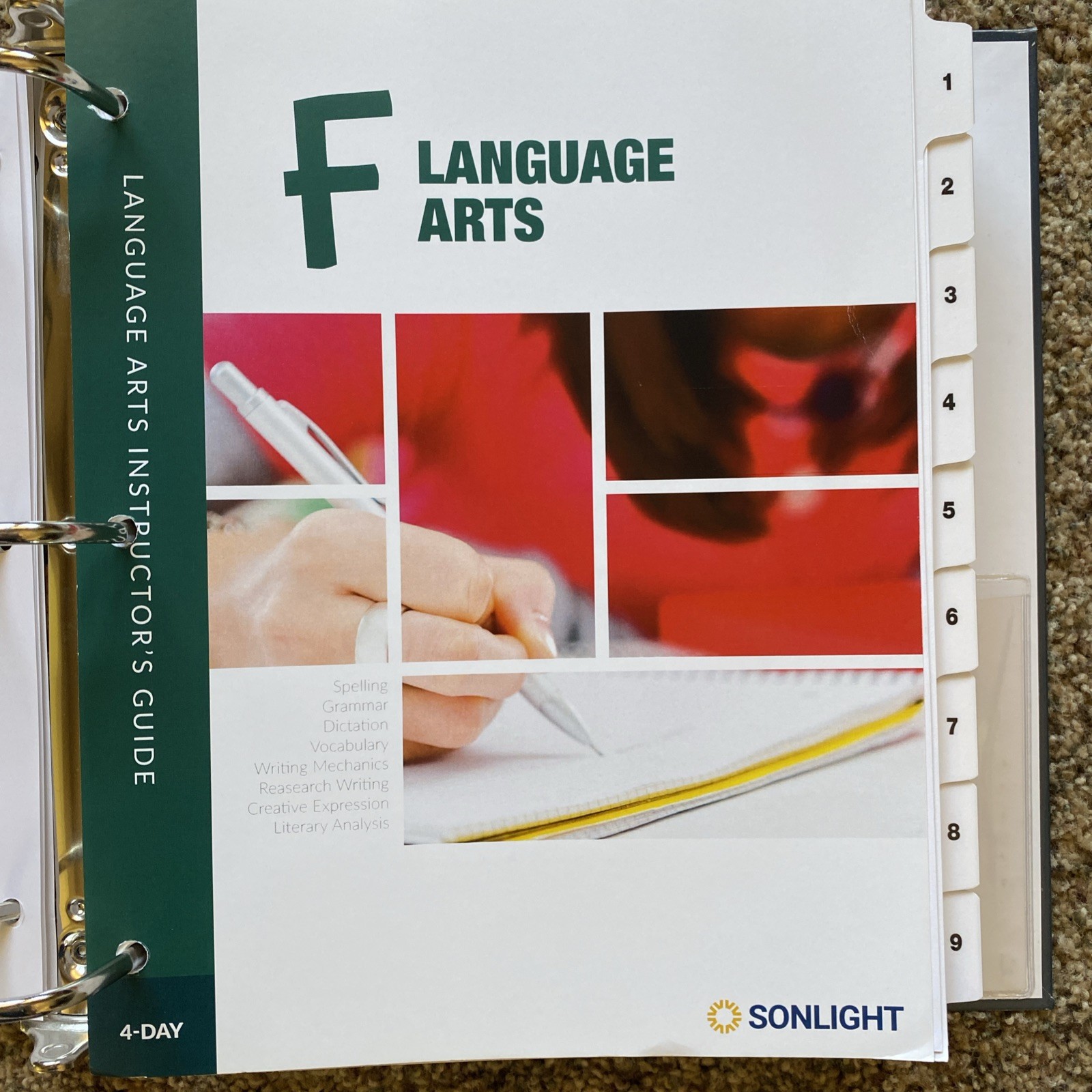 Sonlight Core F: Instructor Guide + Language Arts IG/ Student Sheets +books-part