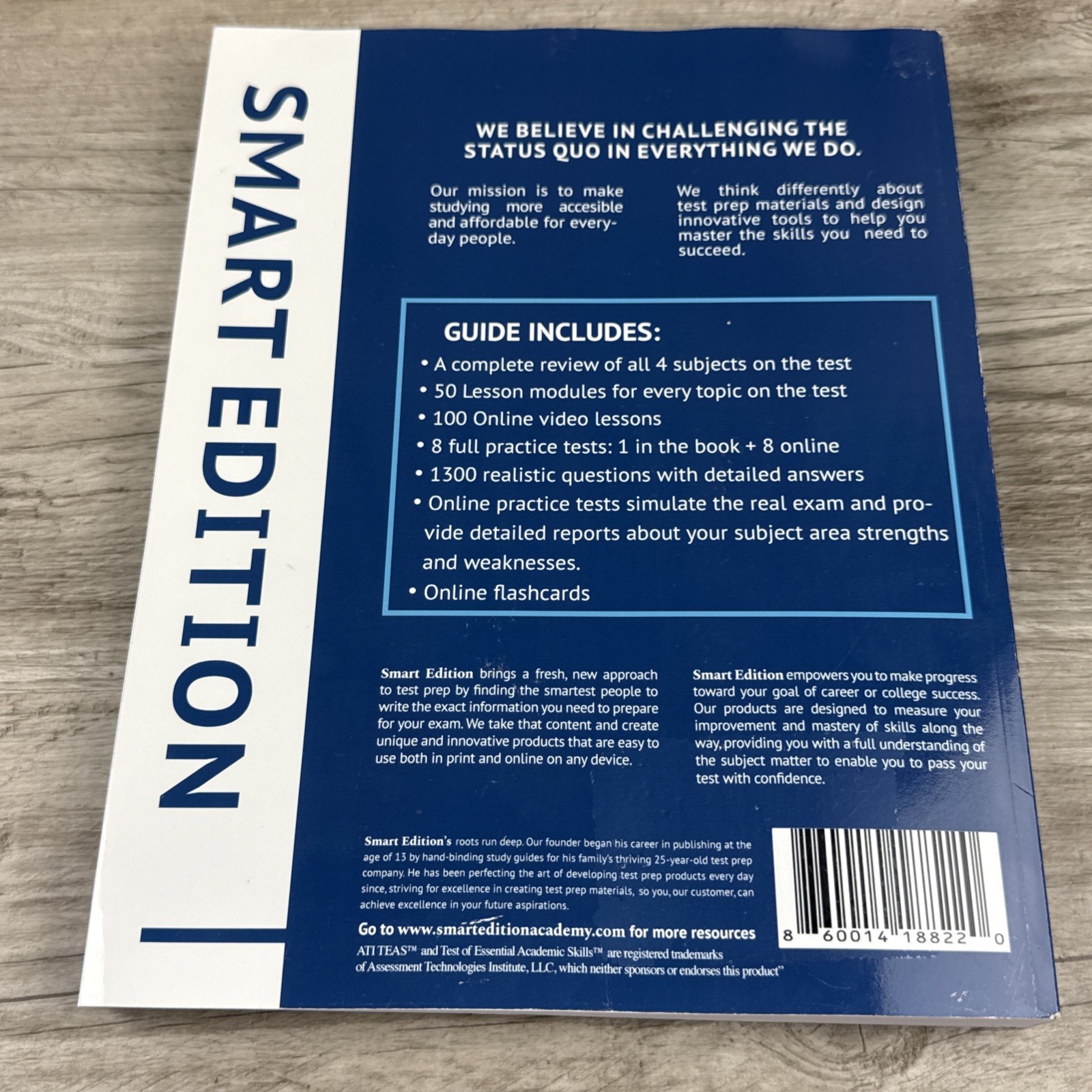 ATI TEAS 7 Study Guide Smart Edition 5th Ed Online + Book